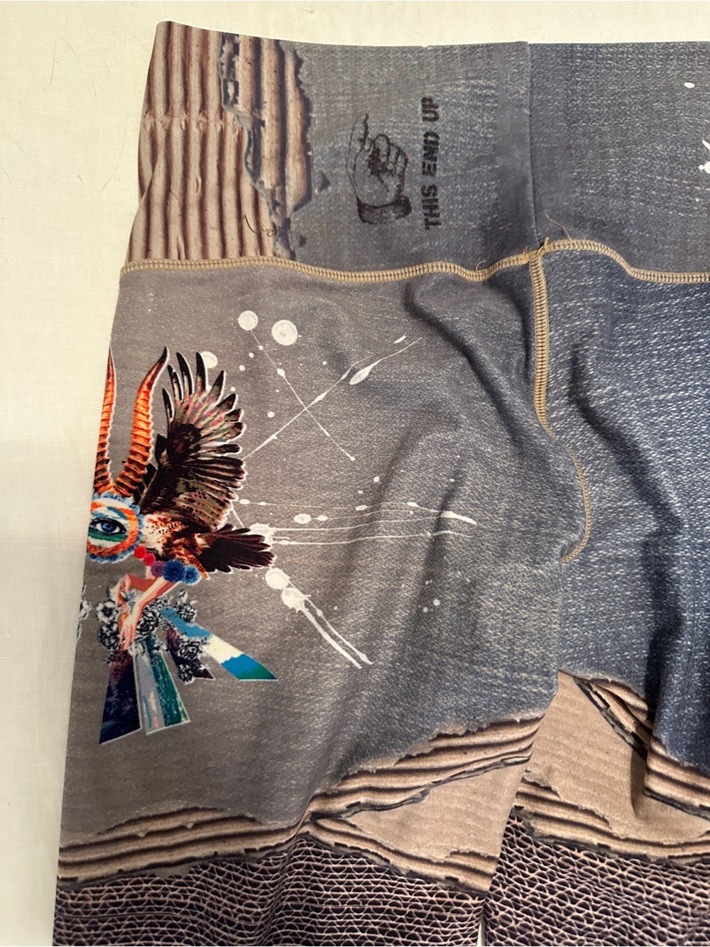 Niyama Sol Brown & Blue Ombre Patterned Leggings - Picture 3 of 4